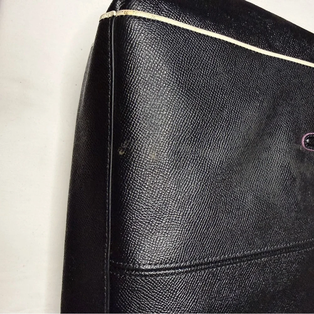 Coach Christie Carryall Satchel Small Black/Pink/White Edging w/Hangtag - Picture 8 of 13